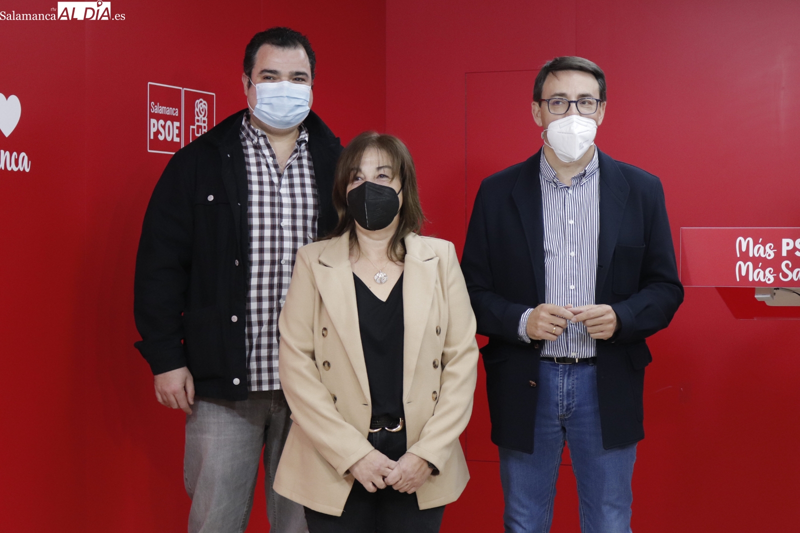 Acto de inicio de la campaña electoral en la sede del PSOE de Salamanca. Fotos: Guillermo García