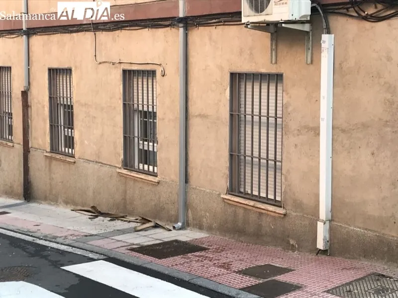Inmueble de la calle San Arcadio donde se ha producido el incendio - GG
