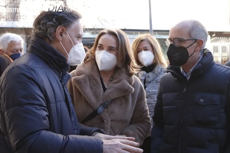 Visita de Cuca Gamarra a Salamanca en apoyo a la candidatura de Mañueco - Guillermo García