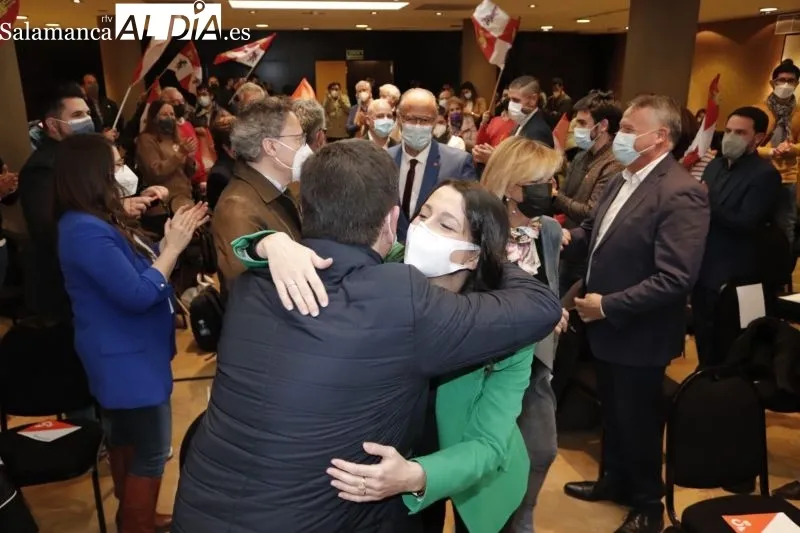 Inés Arrimadas, líder de Ciudadanos, ha participado en el acto electoral de hoy en Salamanca - Fotos: Guillermo García