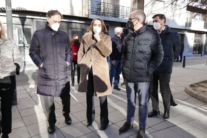 Visita de Cuca Gamarra a Salamanca en apoyo a la candidatura de Mañueco - Guillermo García