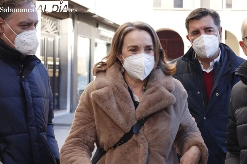Visita de Cuca Gamarra a Salamanca en apoyo a la candidatura de Mañueco - Guillermo García