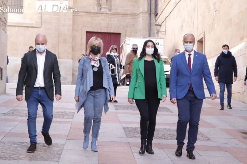 Inés Arrimadas, líder de Ciudadanos, ha participado en el acto electoral de hoy en Salamanca - Fotos: Guillermo García