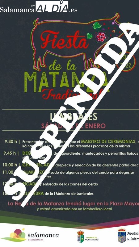 Foto 2 - Suspendida la Fiesta de la Matanza Tradicional programada para mañana en Lumbrales