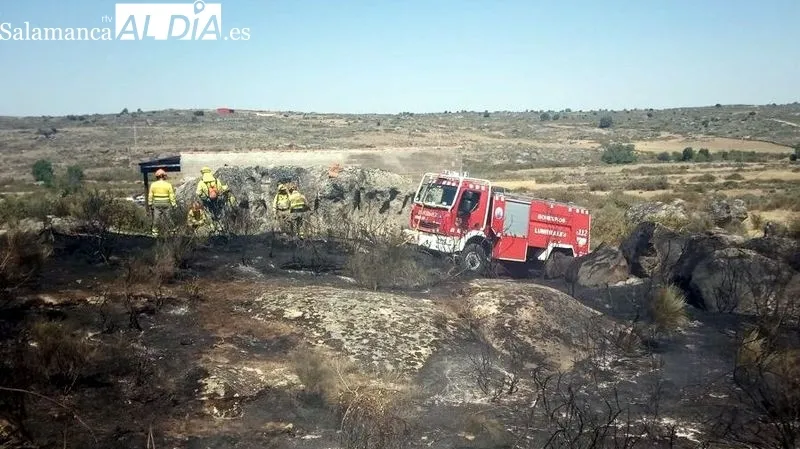 Intervención en el incendio de San Felices de los Gallegos