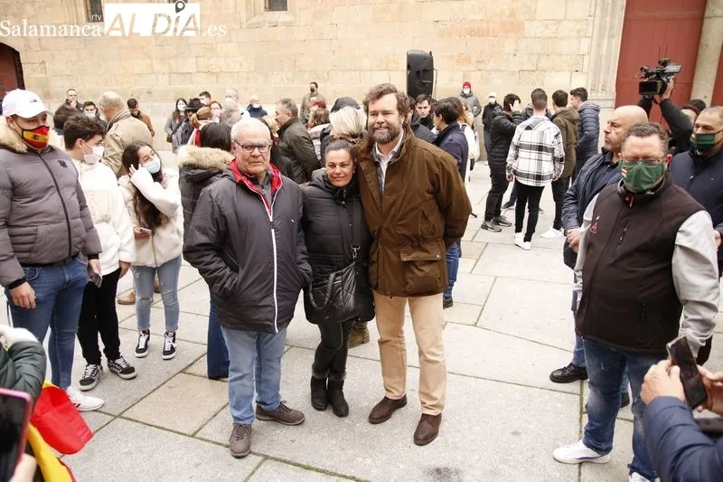 Encuentro con simpatizantes de Iván Espinosa de los Monteros, portavoz de VOX en el Congreso y a Carlos Menéndez Blanco cabeza de lista por VOX Salamanca | Fotos: David Sañudo