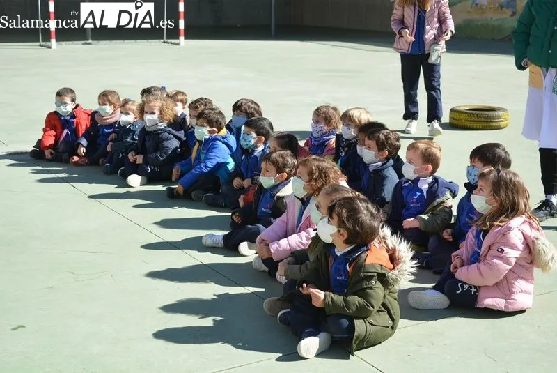 Acto de la ONCE en el colegio Marista Champagnat. Foto de Vanesa Martins