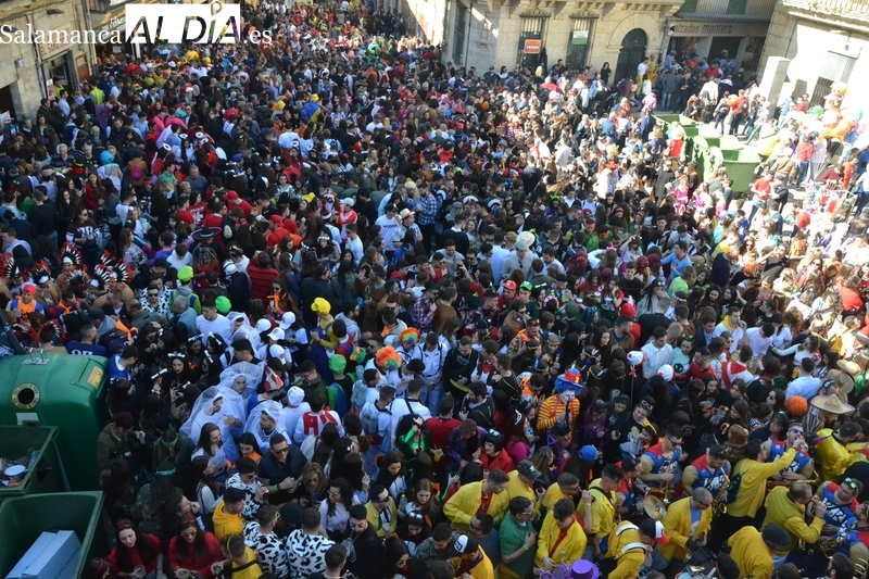 Aspecto de la Plaza Mayor durante el Carnaval 2020