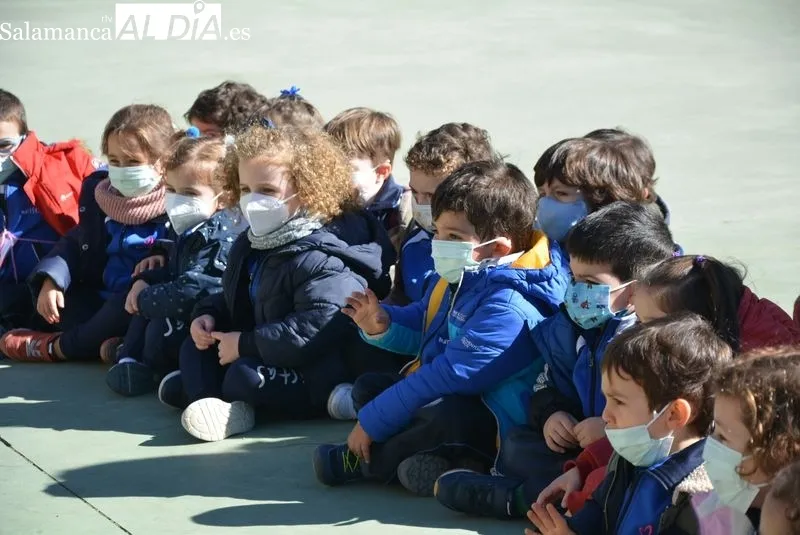 Acto de la ONCE en el colegio Marista Champagnat. Foto de Vanesa Martins