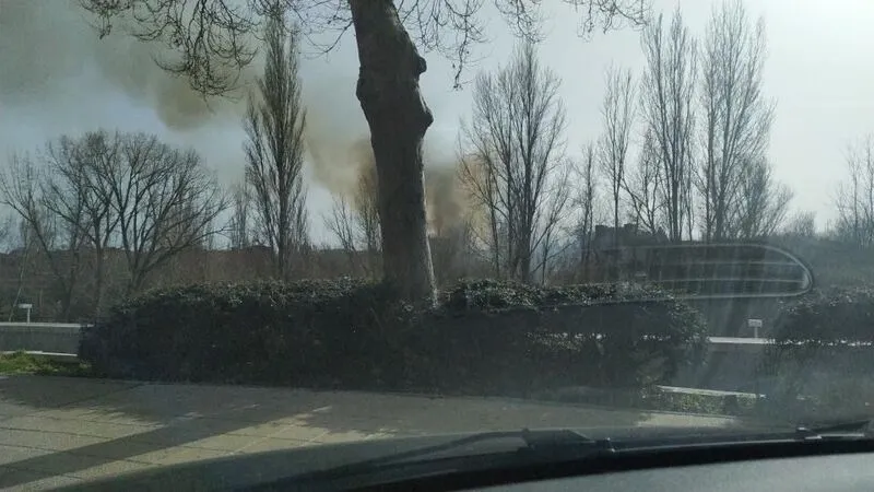 Foto 3 - Los bomberos sofocan un incendio en el entorno del Puente Romano 
