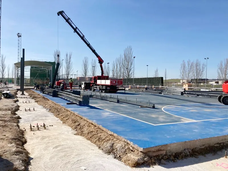 Obras en el Complejo Deportivo Exterior de Carbajosa 