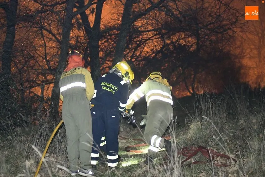 Foto 6 - Declarado un incendio forestal en el entorno de Monsagro que amenaza varias viviendas