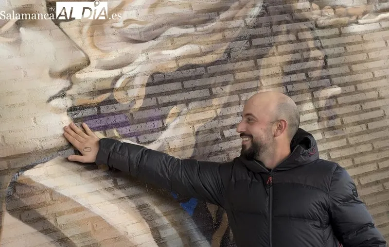 Murales de Daniel Martín en la Escuela de Arte y Superior de Conservación y Restauración de Salamanca. Foto de Carmen Borrego