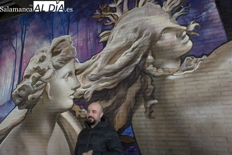 Murales de Daniel Martín en la Escuela de Arte y Superior de Conservación y Restauración de Salamanca. Foto de Carmen Borrego