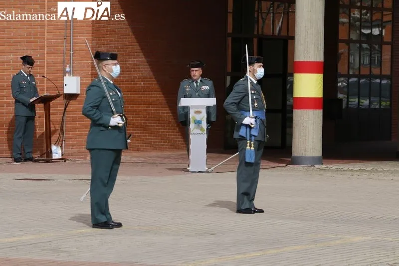 Toma de posesión del nuevo Jefe de la Comandancia de la Guarcia Civil de Salamanca, Pedro Merino Castro. Foto de David Sañudo