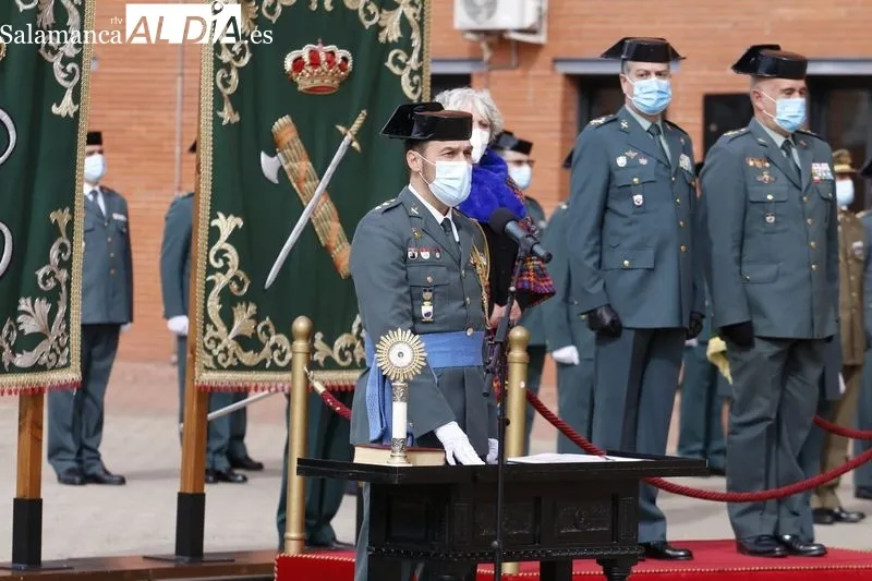 Toma de posesión del nuevo Jefe de la Comandancia de la Guarcia Civil de Salamanca, Pedro Merino Castro. Foto de David Sañudo