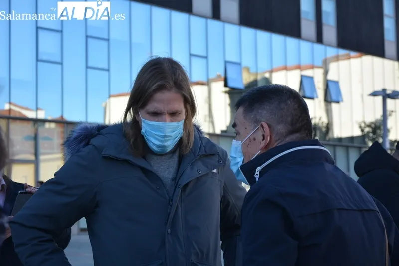 Acto de campaña de Unidas Podemos en Salamanca con el candidato a la presidencia de la Junta, Pablo Fernández. Fotos: Vanesa Martins