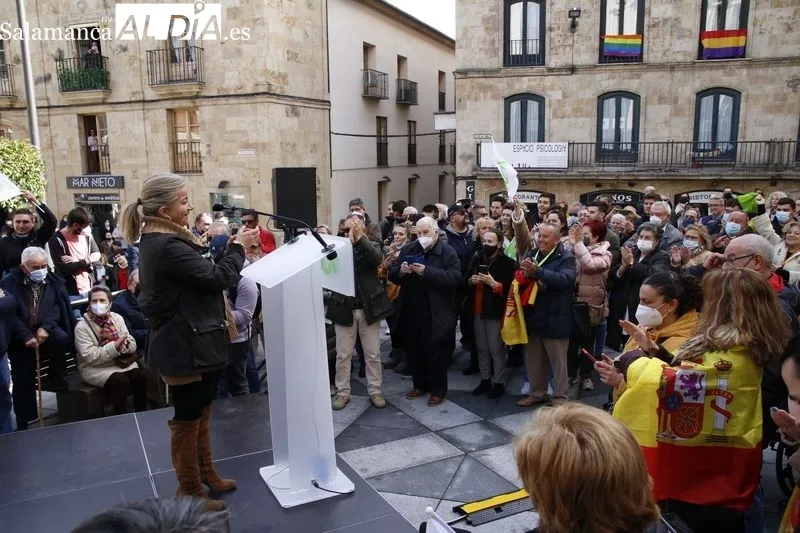 Acto de Vox en la plaza del Ángel. Foto de David Sañudo