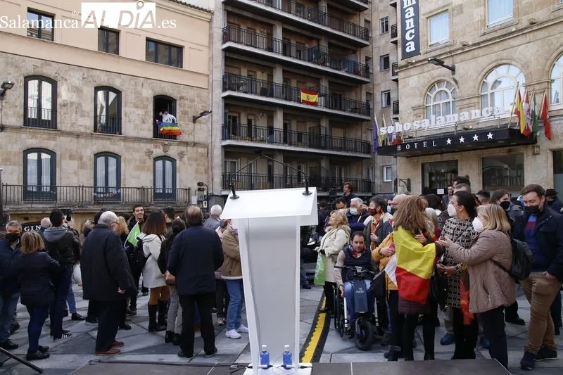 Acto de Vox en la plaza del Ángel. Foto de David Sañudo