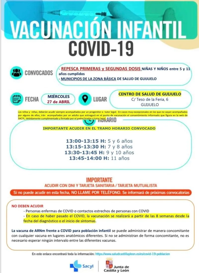 Foto 3 - Nueva jornada de repesca de vacunaci&oacute;n contra la covid en Guijuelo el 27 de abril