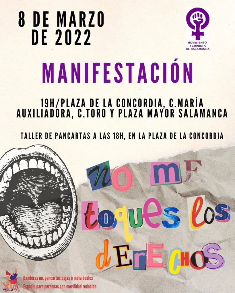 La manifestación saldrá a las 19.00 horas de la Plaza de la Concordia y finalizará en la Plaza Mayor, donde se dará lectura de un manifiesto.