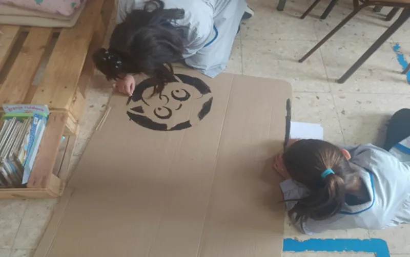 Taller de arte urbano con los alumnos de Educación Primaria
