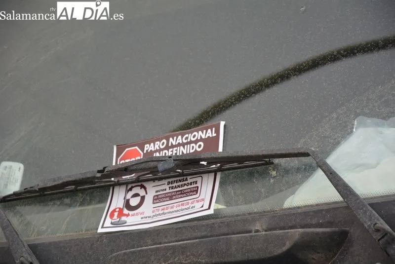 Piquete informativo de transportistas en el Polígono El Montalvo | Fotos: Vanesa Martins