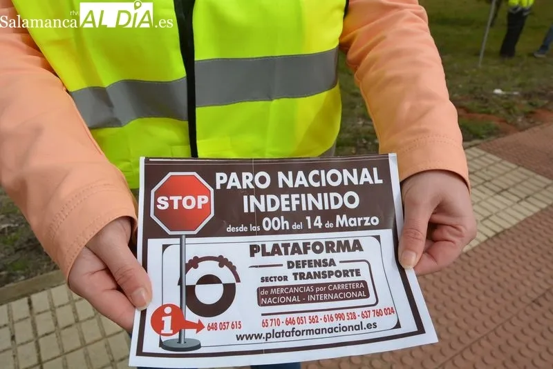 Piquete informativo de transportistas en el Polígono El Montalvo | Fotos: Vanesa Martins