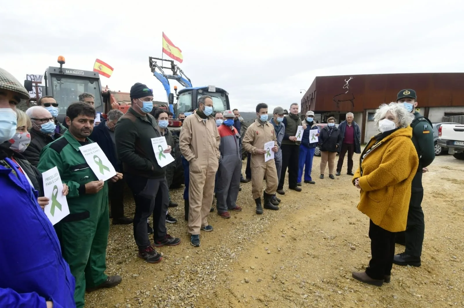 Protesta de agricultores y ganaderos en Siega Verde | Fotos: Adrián Martín