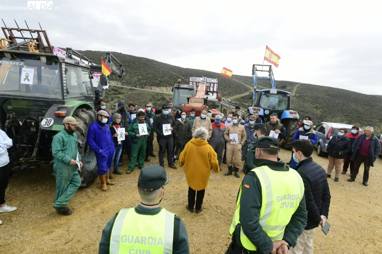 Protesta de agricultores y ganaderos en Siega Verde | Fotos: Adrián Martín