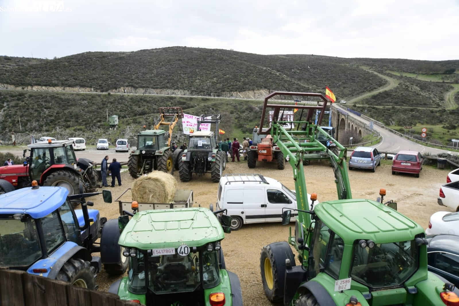 Protesta de agricultores y ganaderos en Siega Verde | Fotos: Adrián Martín