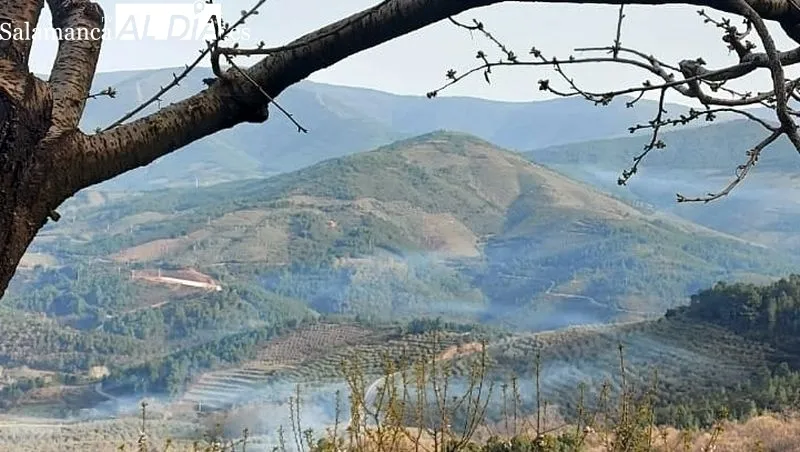 Los senderistas del CD Abadengo al finalizar la marcha en Casar de Palomero