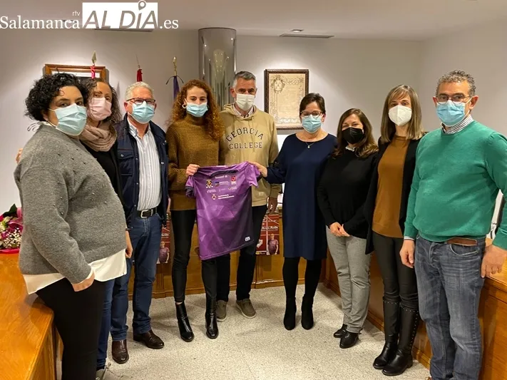 La atleta peñarandina Lorena Martín realizaba un encuentro hoy en Peñaranda