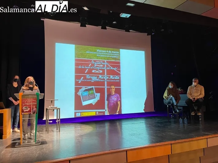 La atleta peñarandina Lorena Martín realizaba un encuentro hoy en Peñaranda