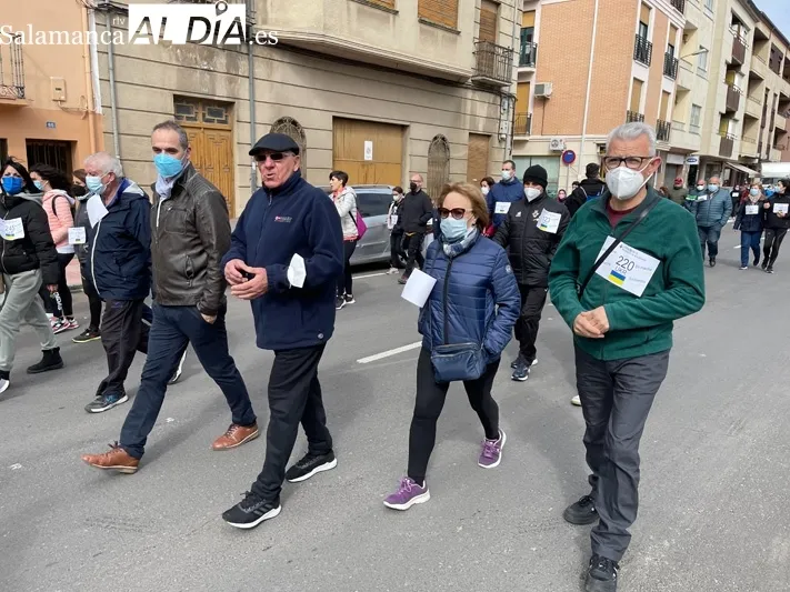 Cientos de personas han participado en la marcha solidaria con el pueblo ucraniano en Peñaranda