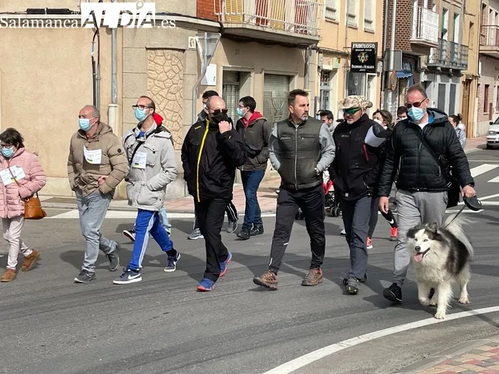Cientos de personas han participado en la marcha solidaria con el pueblo ucraniano en Peñaranda