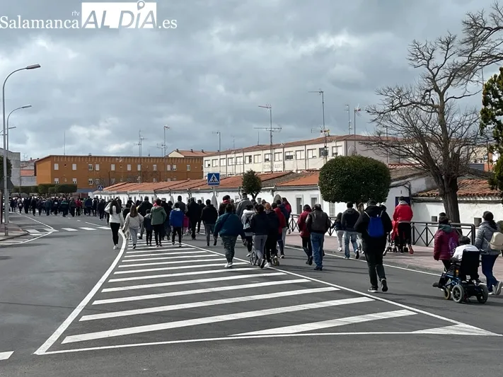 Cientos de personas han participado en la marcha solidaria con el pueblo ucraniano en Peñaranda