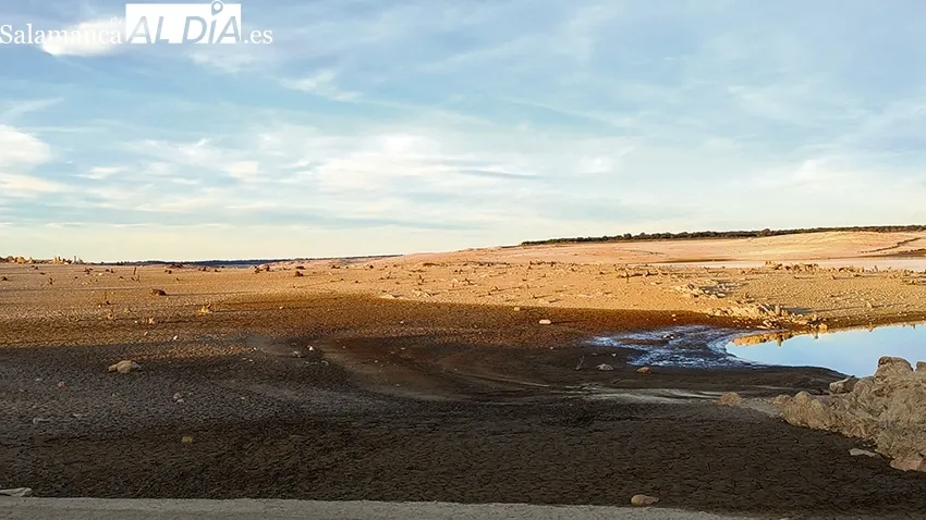 Estado actual de la presa de Almendra en la zona de la carretera vieja de Almendra a Sardón de los Frailes / CORRAL