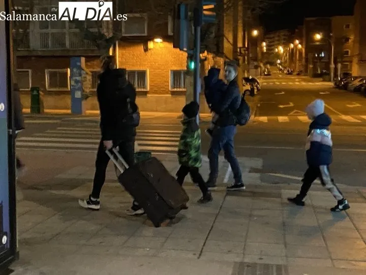 Llegada de los primeros ucranianos a la estación de autobuses de Salamanca