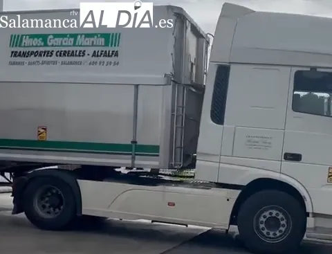 Camión cargado de solaridad salmantina con destino Ucrania