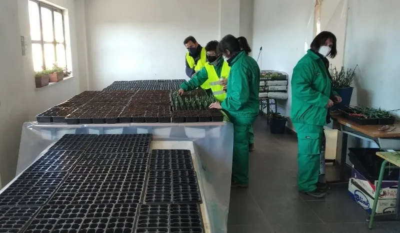 Foto 2 - Ocho desempleados toman parte en una acci&oacute;n formativa en jardiner&iacute;a en La Fuente de San Esteban