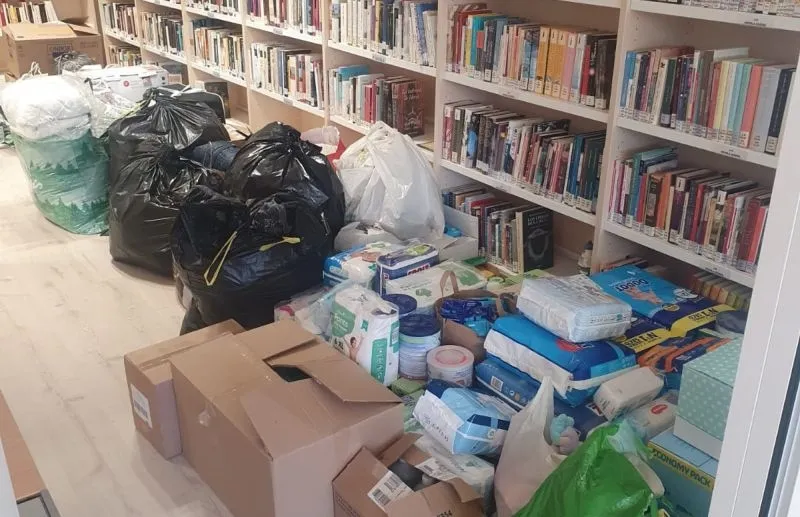 Material de ayuda para Ucrania recogido en Doñinos - Ayto. de Doñinos