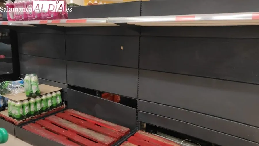 Foto 4 - Estanter&iacute;as vac&iacute;as en supermercados de Salamanca