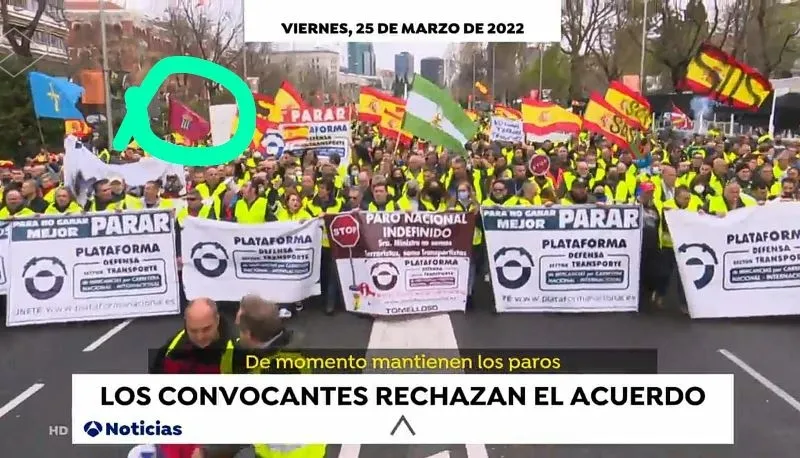 Foto 2 - Transportistas mirobrigenses participan en una manifestaci&oacute;n de Madrid