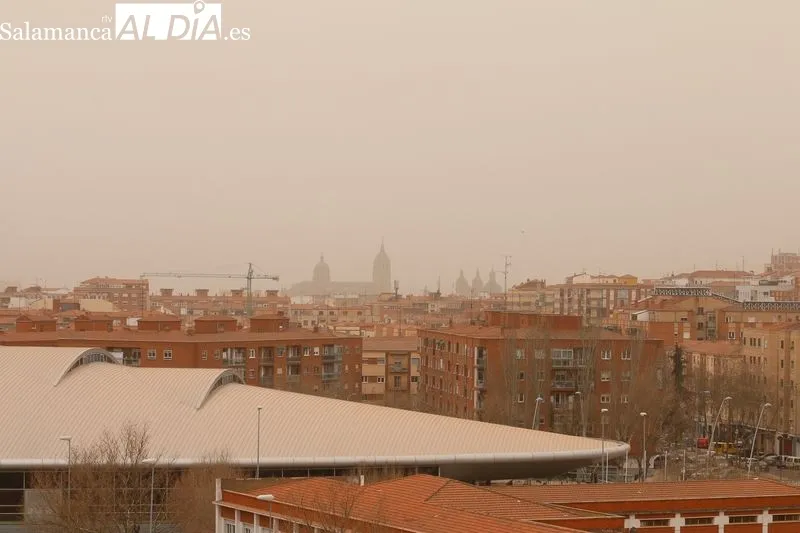 Efectos de la calima en Salamanca. Foto de David Sañudo