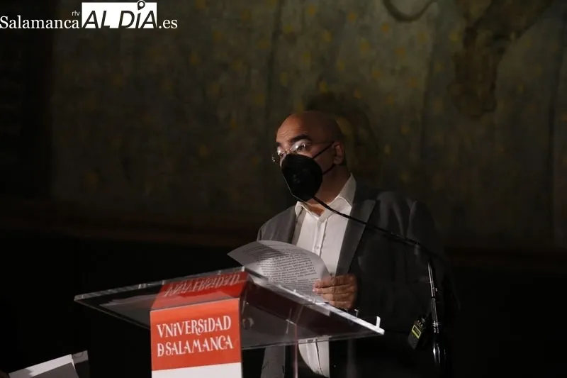 Presentación de este estudio sobre la configuración planetaria de ‘El Cielo de Salamanca’, famosa bóveda celeste del siglo XV ubicada en las Escuelas Menores de la Universidad de Salamanca. Foto de David Sañudo