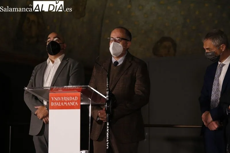 Presentación de este estudio sobre la configuración planetaria de ‘El Cielo de Salamanca’, famosa bóveda celeste del siglo XV ubicada en las Escuelas Menores de la Universidad de Salamanca. Foto de David Sañudo