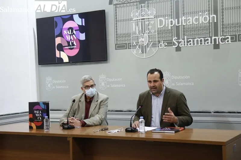 Juan Francisco Blanco, autor de 'Salamanca. Patrimonio inmaterial', en la presentación de este libro, en la Diputación. Foto de David Sañudo