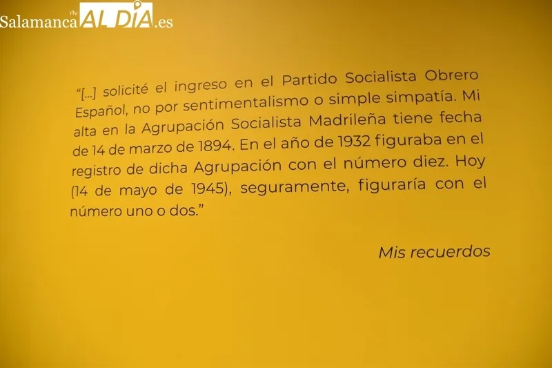 Inauguración de la exposición 'Francisco Largo Caballero y el protagonismo de la clase trabajadora', este jueves en Salamanca. Fotos: Vanesa Martins