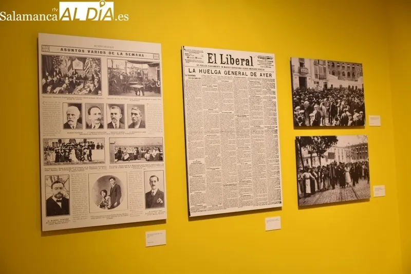 Inauguración de la exposición 'Francisco Largo Caballero y el protagonismo de la clase trabajadora', este jueves en Salamanca. Fotos: Vanesa Martins